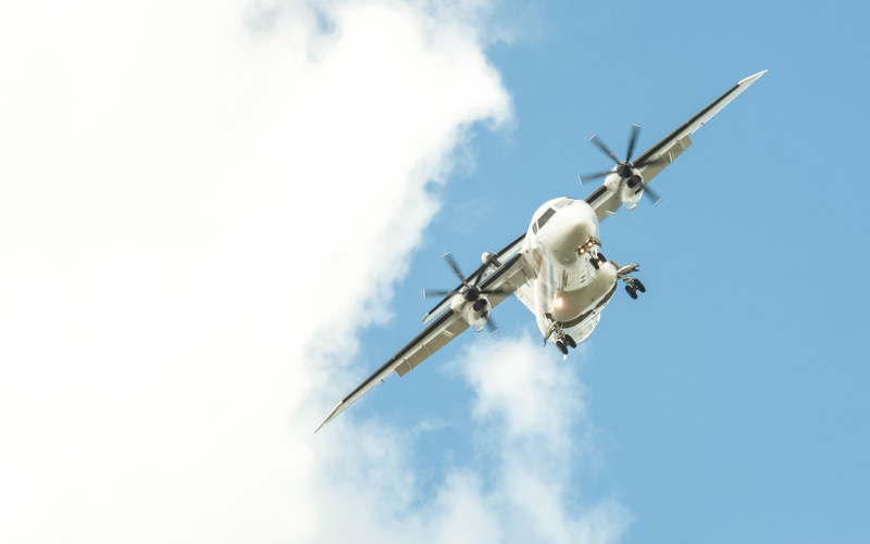 by plane