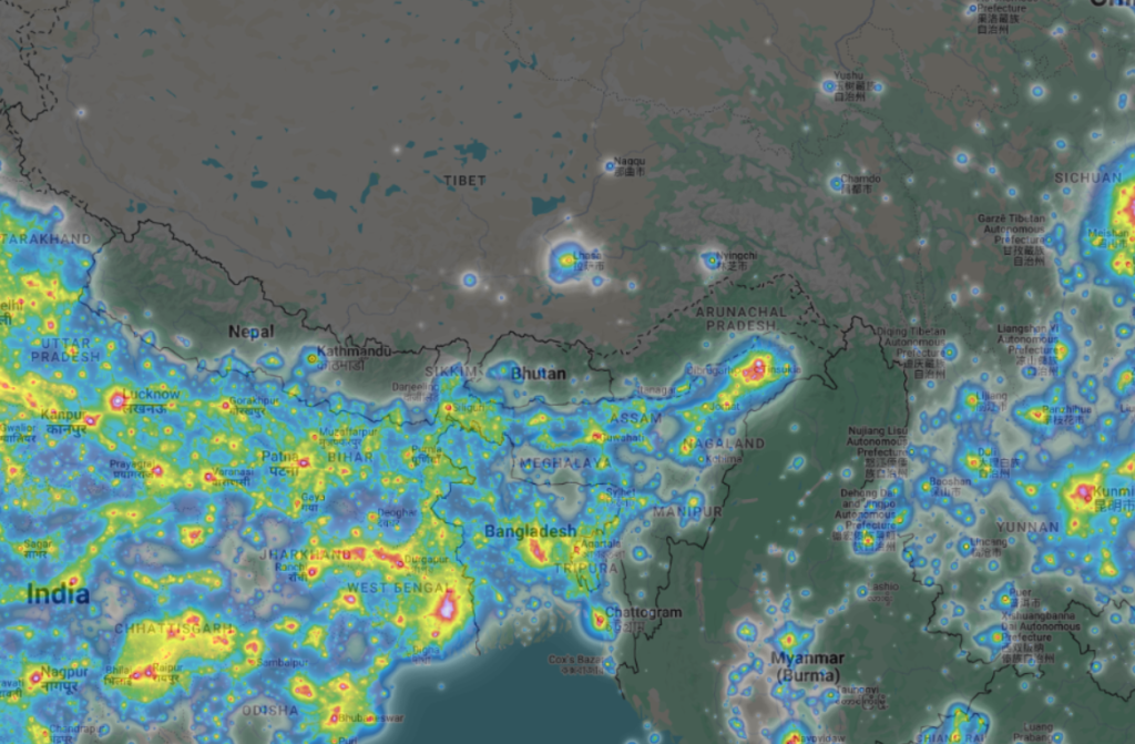 light pollution Bhutan Post light pollution Bhutan