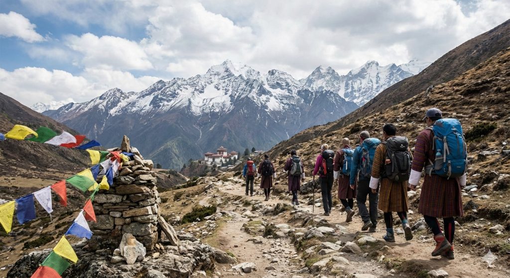 mountain hike bhutan
