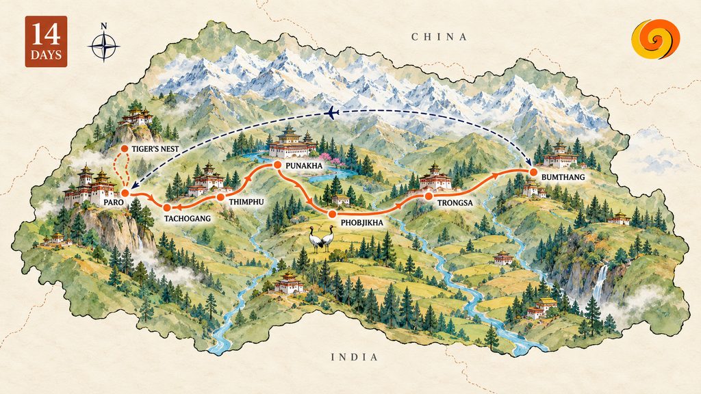 14 days itinerary Bhutan Post 14 days itinerary Bhutan