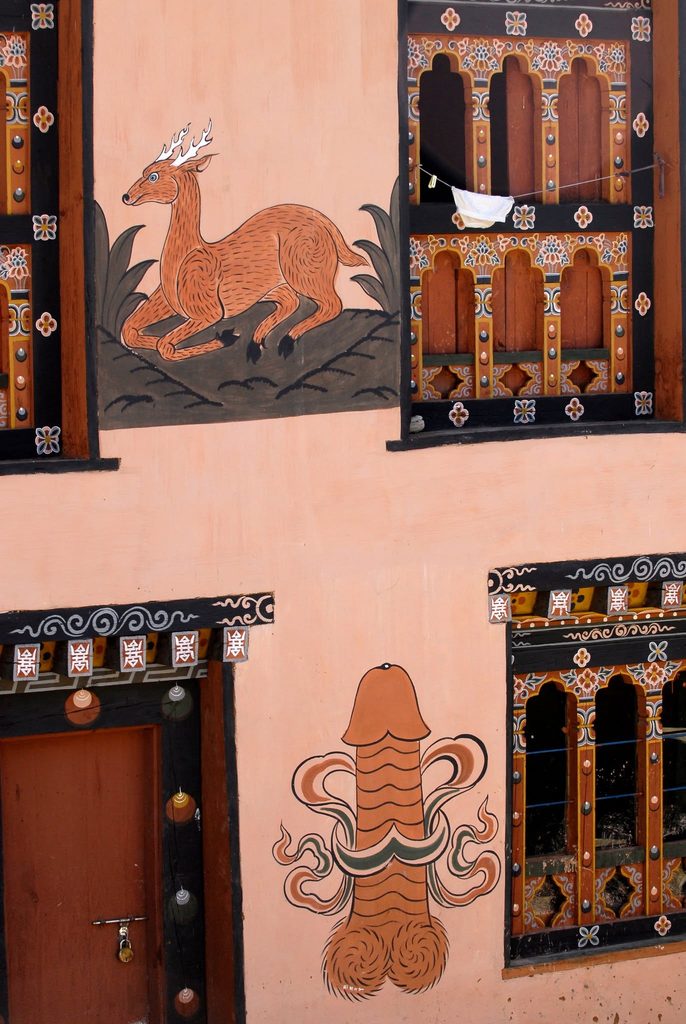 phallic decoration bhutan Traditional phallic decoration associated with Bhutanese folklore
